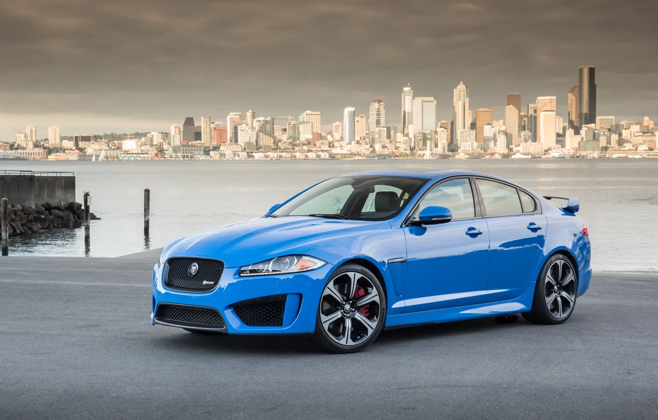 Photo wallpaper Jaguar, Blue, XFR-S