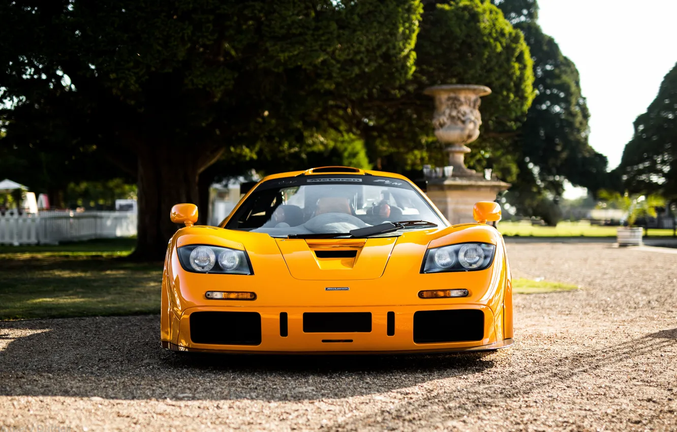 Photo wallpaper yellow, hypercar, McLaren F1 LM, F1 LM