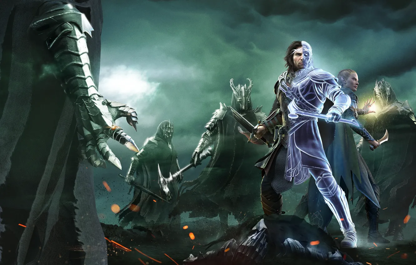 Photo wallpaper Warrior, Ghost, Equipment, Warner Bros. Interactive Entertainment, Monolith Productions, Middle-earth: Shadow of War, Middle-earth: Shadow …