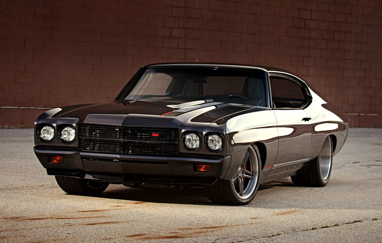 Photo wallpaper Chevrolet, Muscle, Car, Chevy, Tuning, Chevelle, Custom, Brown