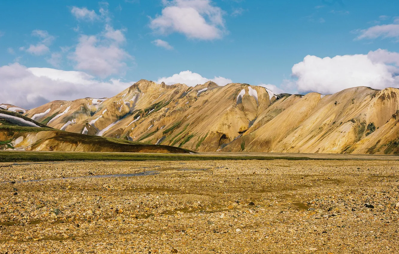 Photo wallpaper the sky, clouds, mountains, Iceland, Iceland