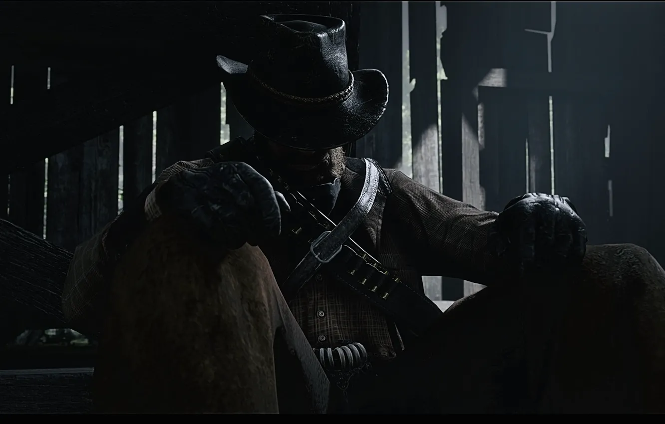 Photo wallpaper HDR, Game, Sleeping, UHD, Red Dead Redemption 2, Xbox One X, Arthur Morgan, RDR2