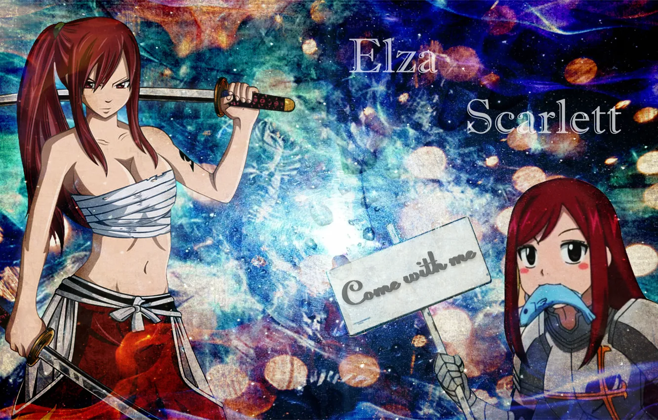 Photo wallpaper sword, fairy tail, Ezra Scarlet, Elsa Scarlet, Fairy tail