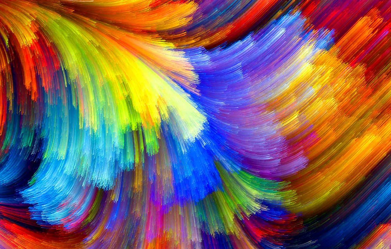 Photo wallpaper rays, light, paint, color, rainbow