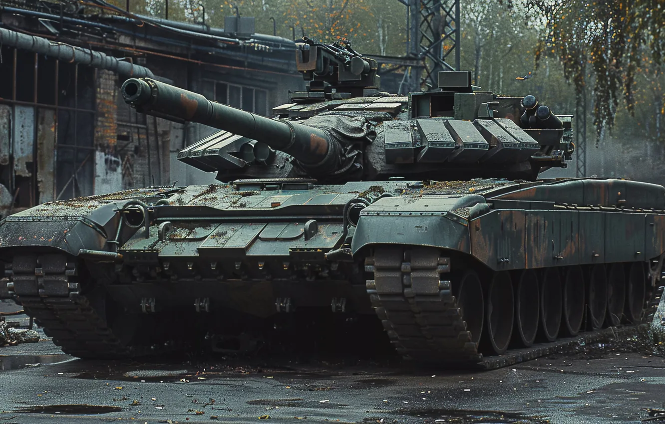 Photo wallpaper tank, digital art, AI art, The Art of Artificial Intelligence, neural network