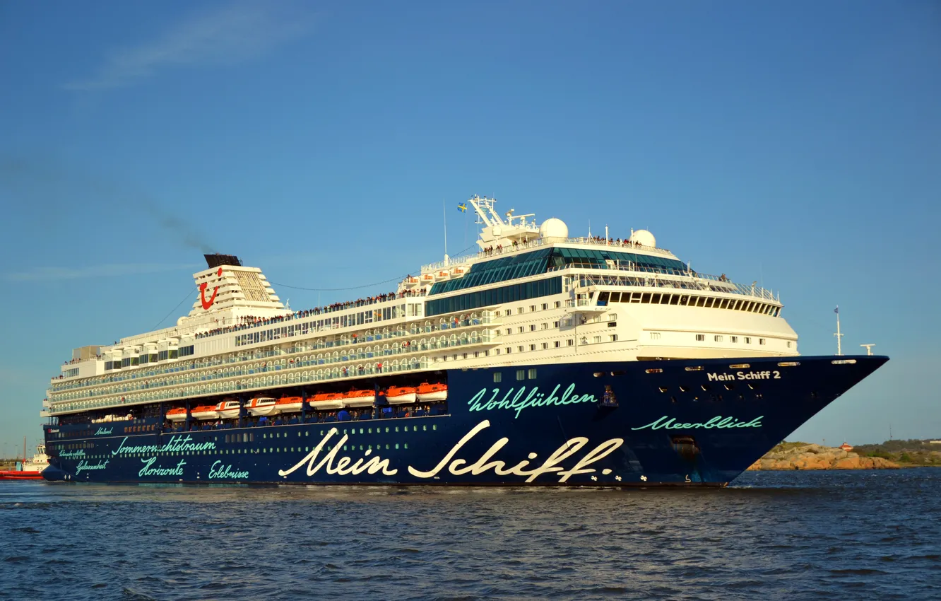 Photo wallpaper Sea, Liner, The ship, Passenger, Passenger liner, My, TUI Cruises, Royal Caribbean Cruises