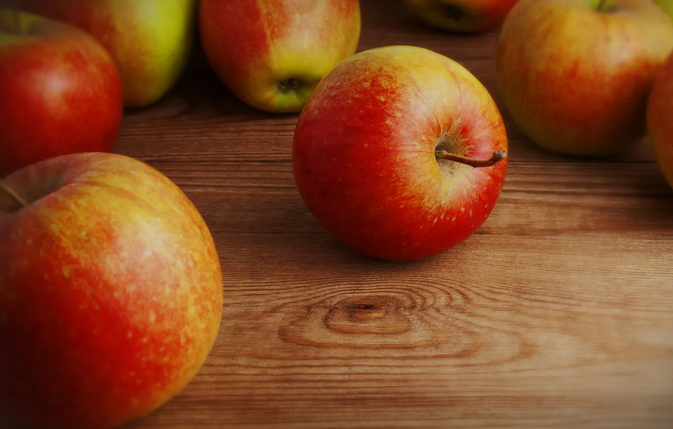 Photo wallpaper table, apples, Apple, fruit, the fruit