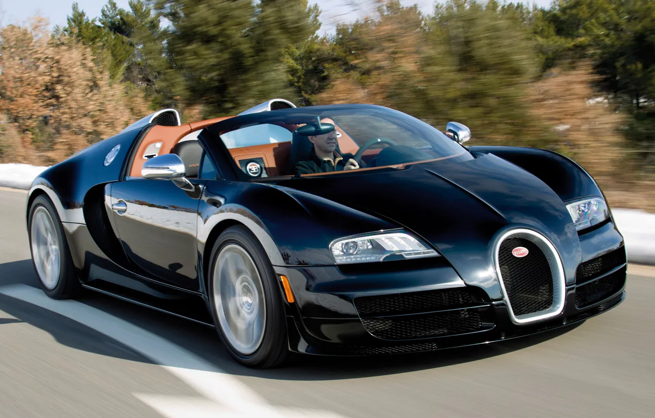 Photo wallpaper road, coupe, supercar, bugatti