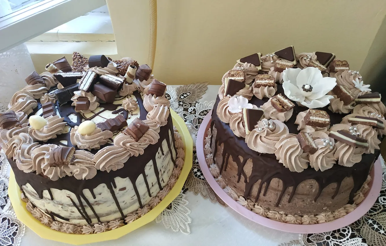 Photo wallpaper chocolate, cakes, biscuits