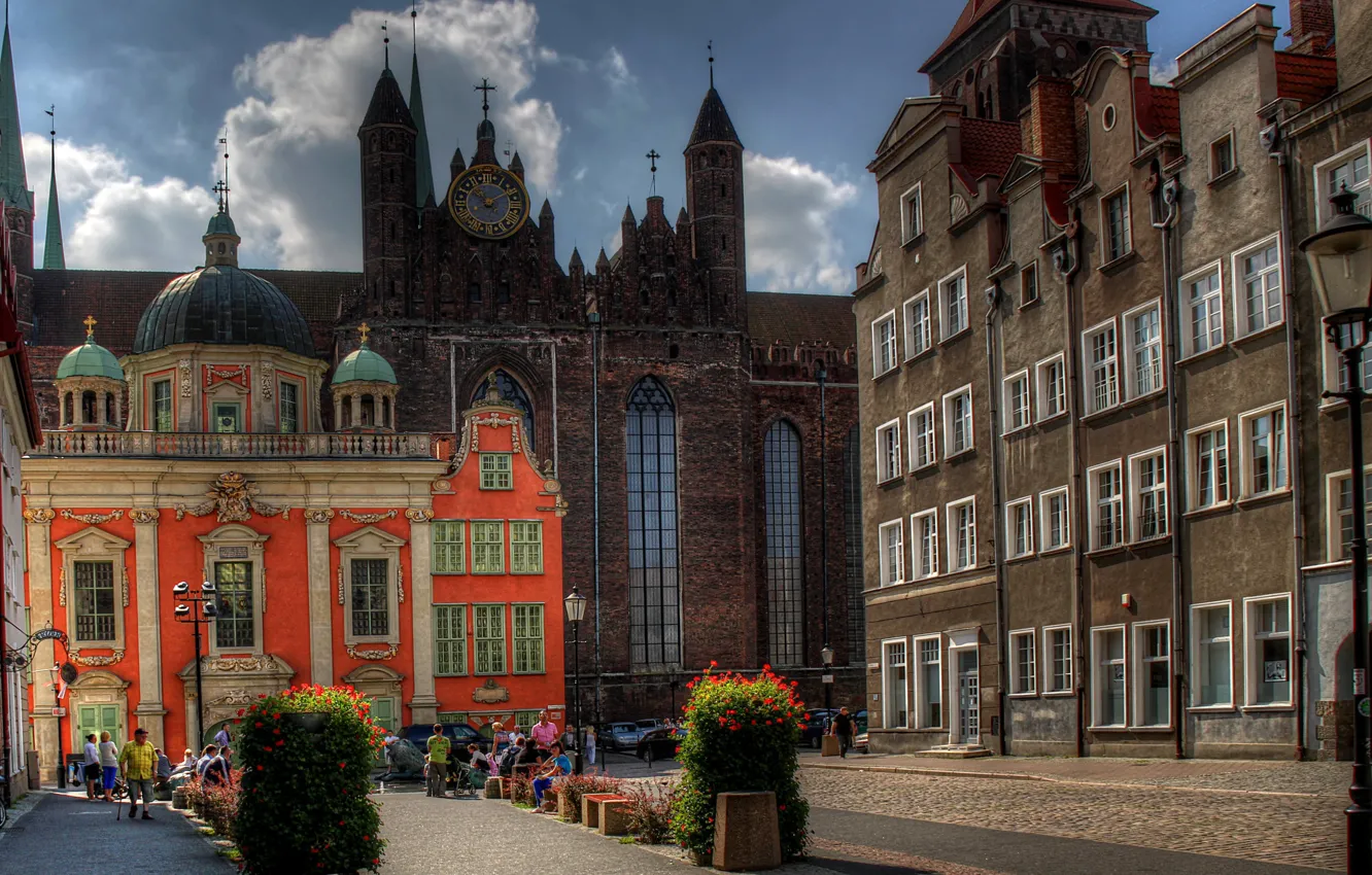 Photo wallpaper street, home, Poland, Gdansk
