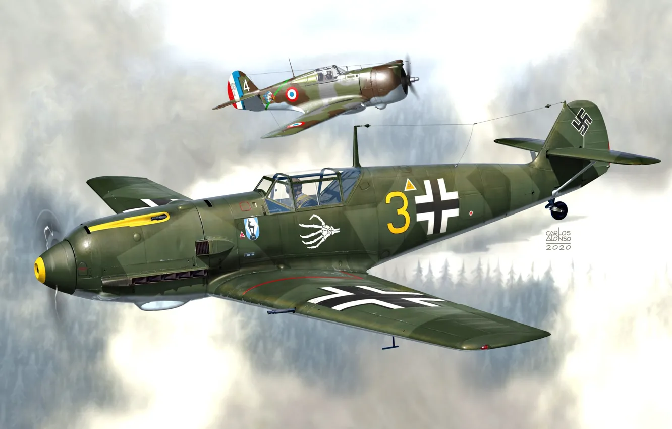 Photo wallpaper JG51, Emil, Messerschmitt Bf 109, Combat aircraft, Bf. 109E