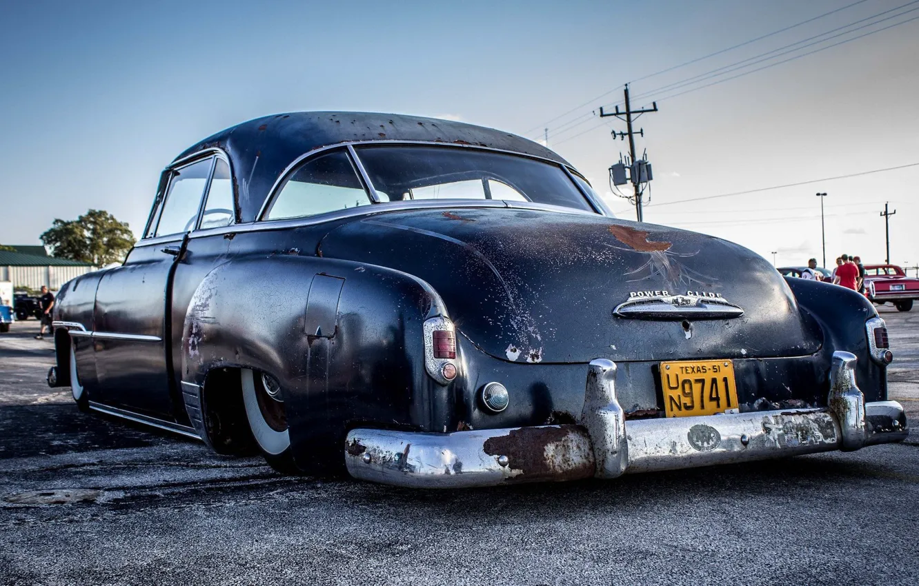 Photo wallpaper Chevy, Old, Rat Rod, Low