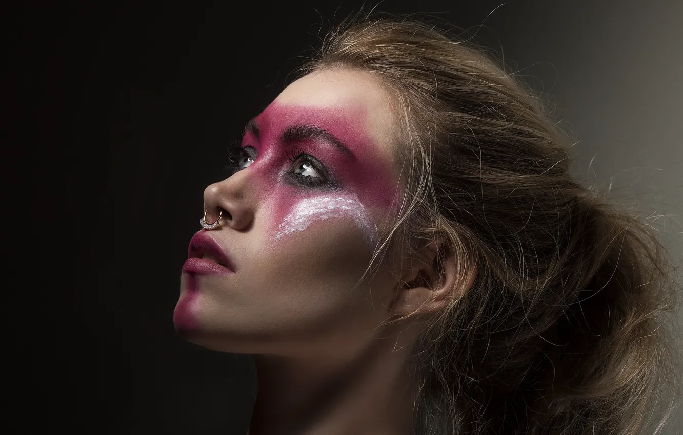 Photo wallpaper girl, portrait, makeup, Scarlett Jane, Jack Russell, Sarah Kempson