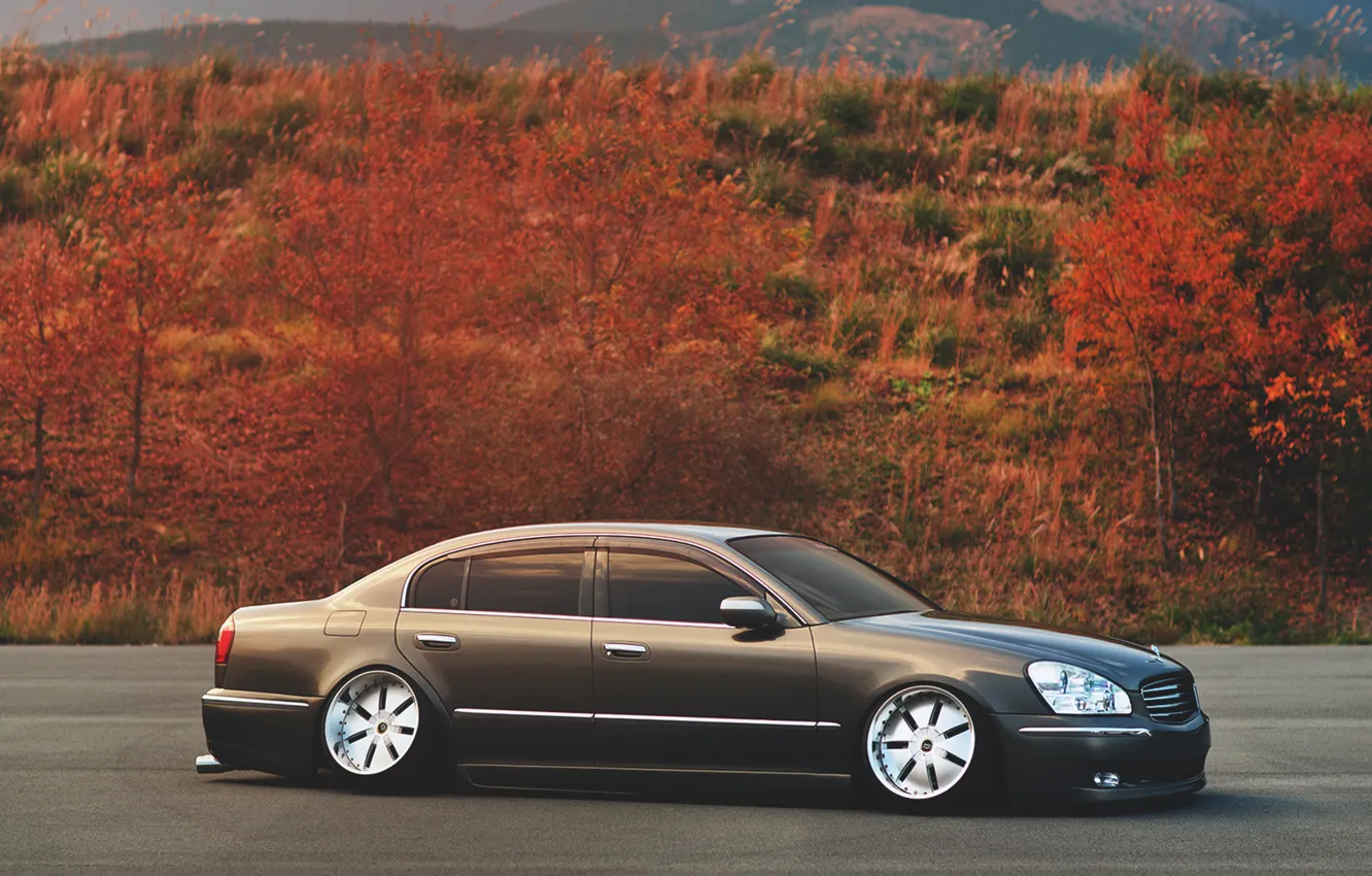 Photo wallpaper autumn, infiniti, infiniti