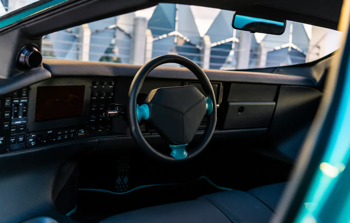 Photo wallpaper interior, Vector, the wheel, supercar, supercar, Vector, torpedo, 1992