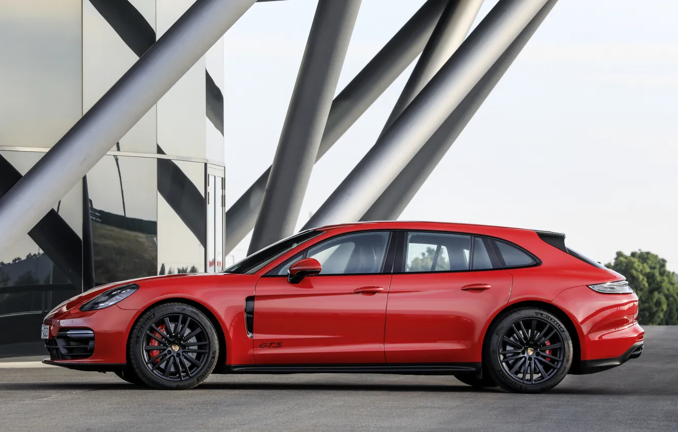 Photo wallpaper Porsche, Panamera, side view, universal, 2021, Panamera GTS Sport Turismo