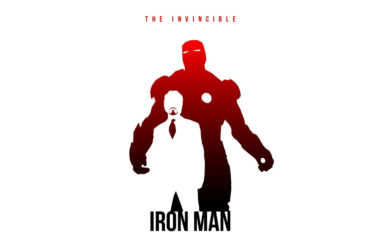 Photo wallpaper minimalism, iron man, the Avengers, Robert Downey Jr., Tony stark