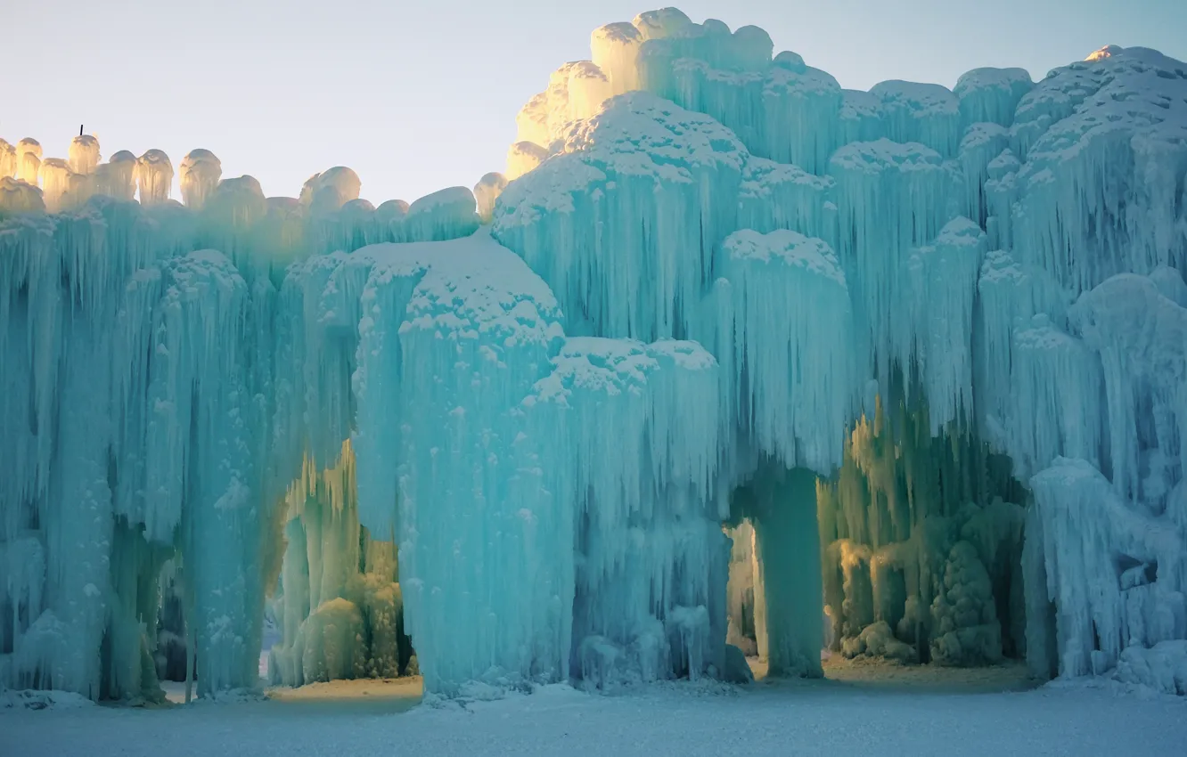 Photo wallpaper ice, winter, the grotto