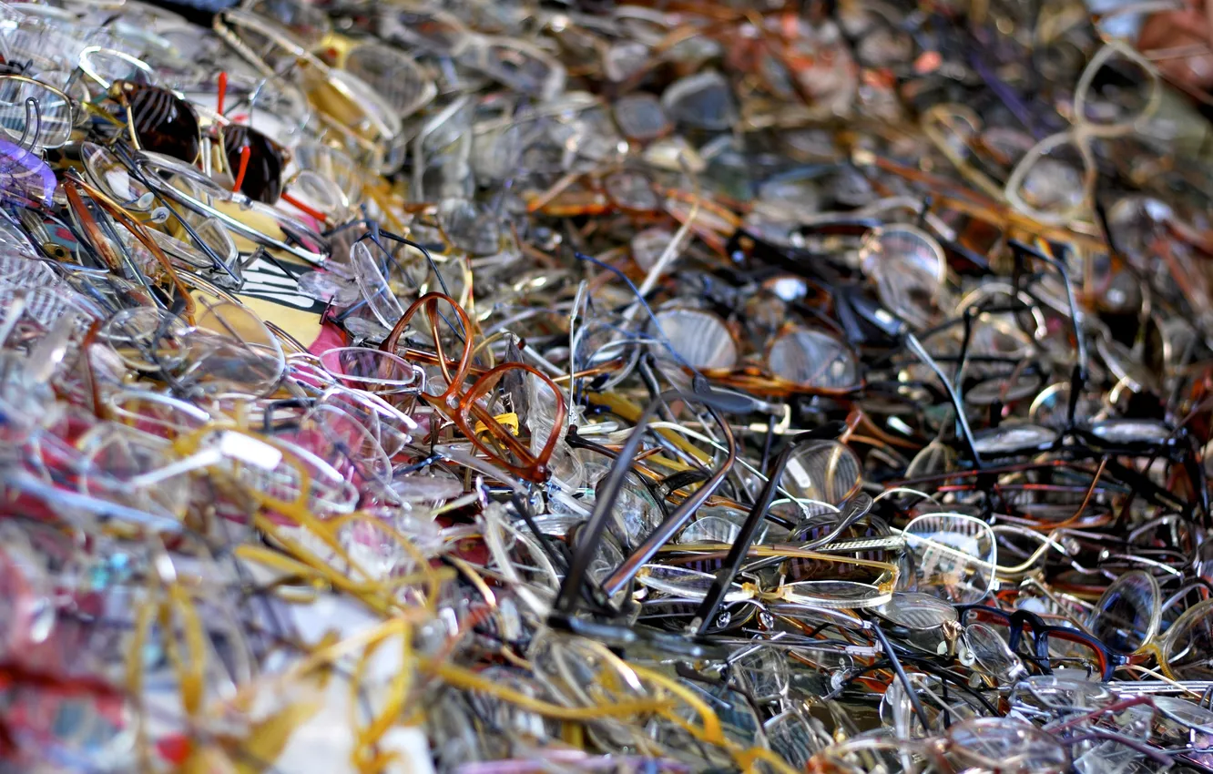 Photo wallpaper background, glasses, a lot