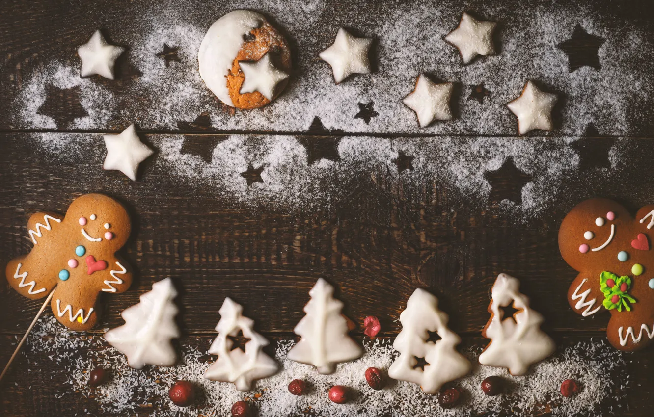 Photo wallpaper decoration, new year, cookies, Christmas, Christmas, New Year, merry christmas, Xmas