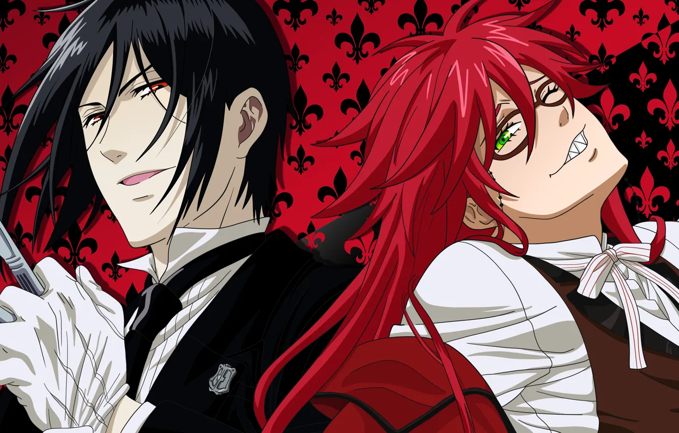 Photo wallpaper Kuroshitsuji, Sebastian Michaelis, Dark Butler, Greil Sutcliffe