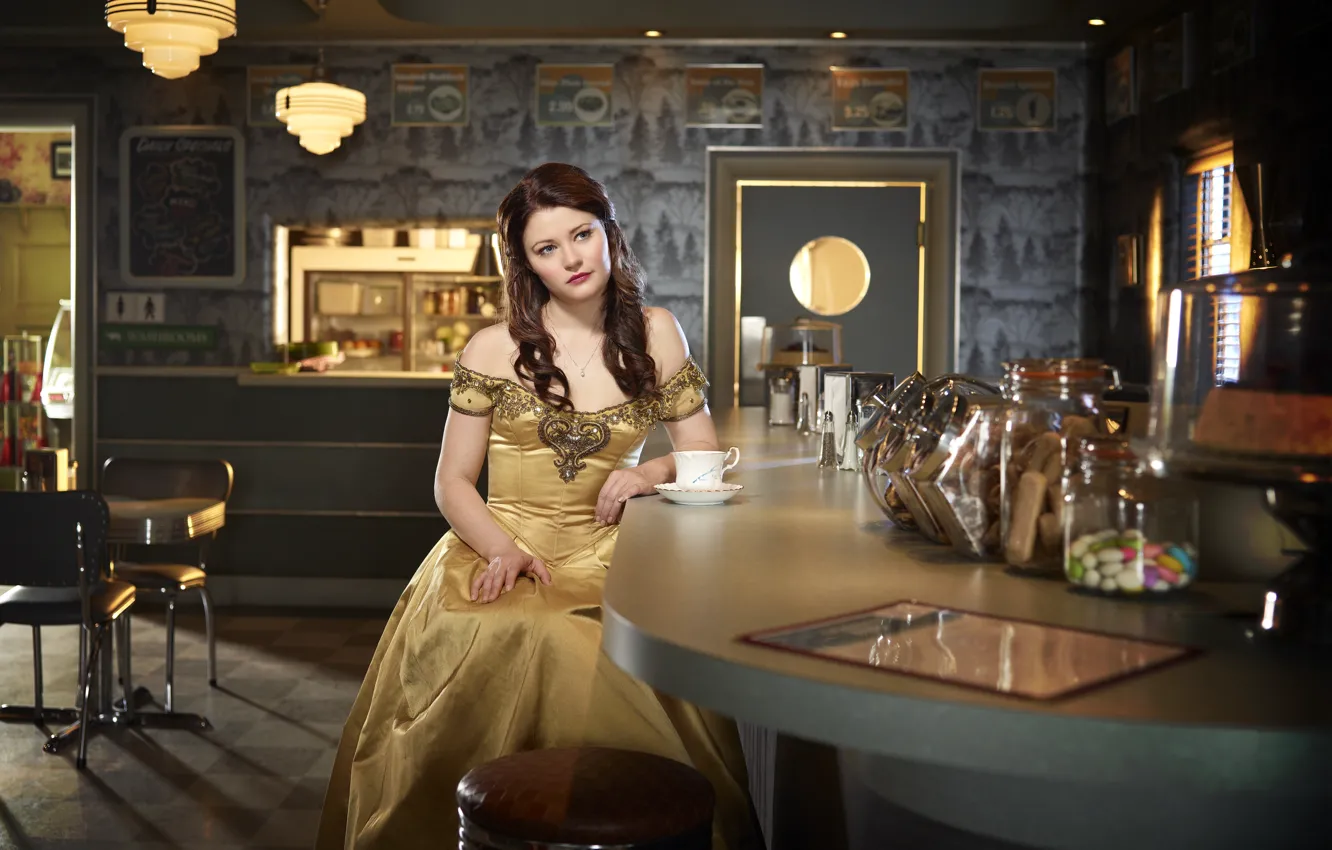 Photo wallpaper Emilie de Ravin, Belle, Emilie de Ravin, Once upon a time, Once Upon a Time