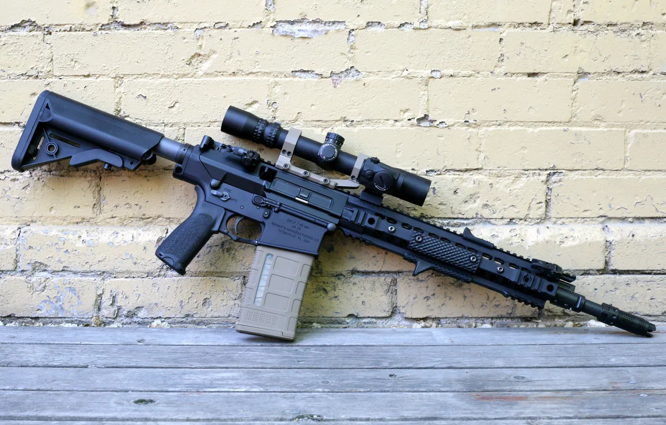 Photo wallpaper weapons, background, carabiner, assault rifle