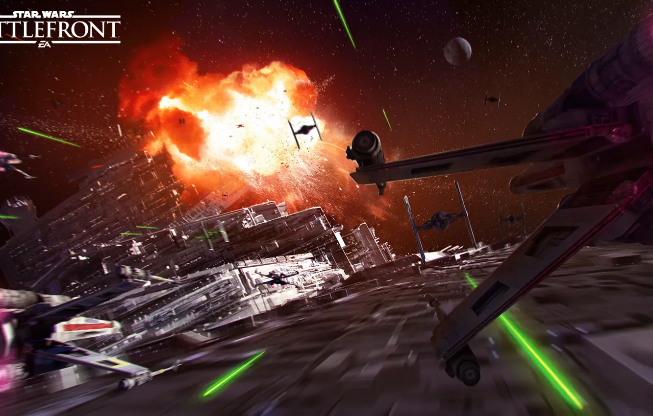 Photo wallpaper game, Star Destroyer, Star Destroyer, Electronic Arts, DICE, X-Wing, The Death Star, Death Star