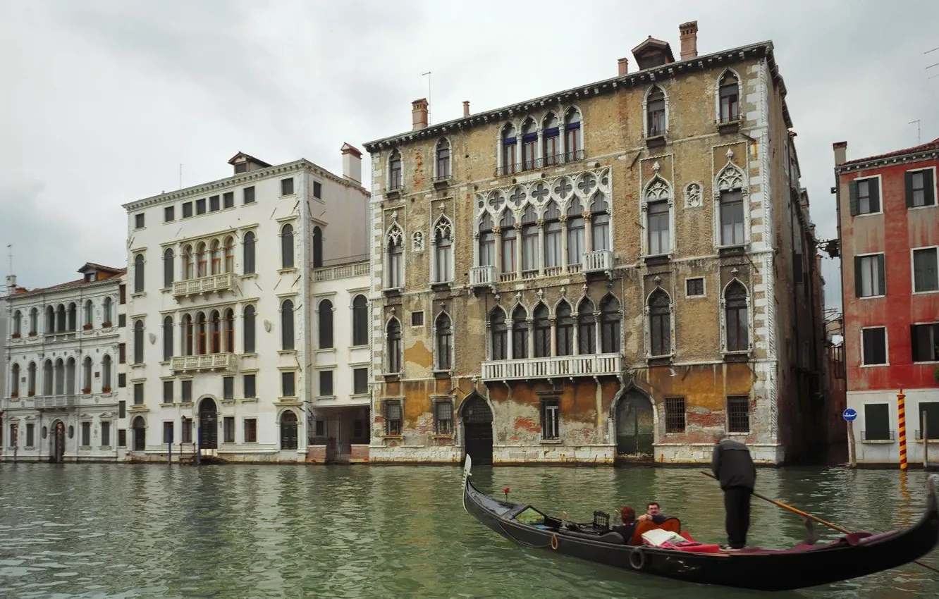 Photo wallpaper Venice, channel, gondola