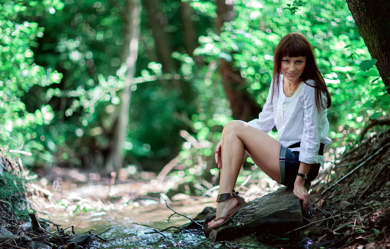 Photo wallpaper girl, nature, SVETLANA