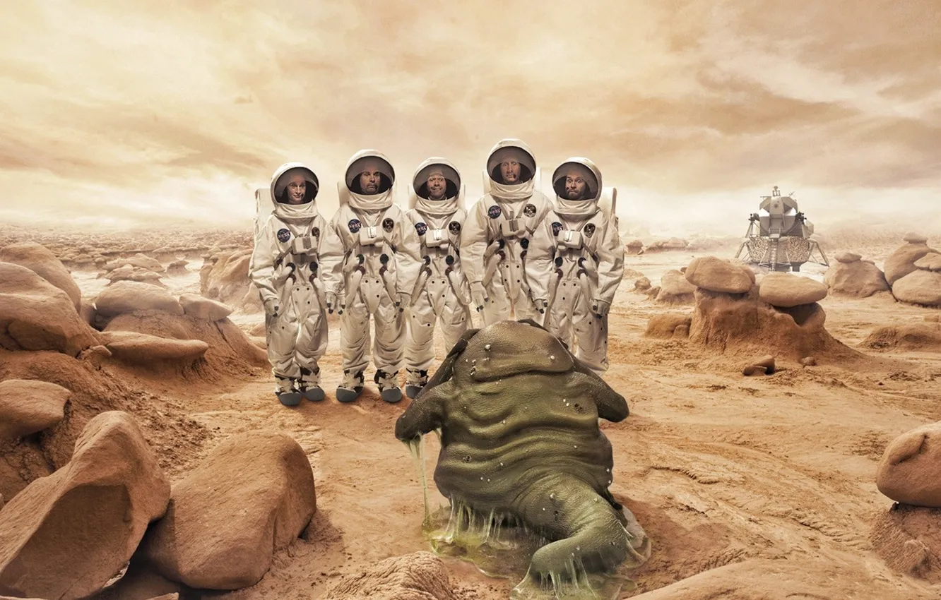 Photo wallpaper planet, being, kosmonaft