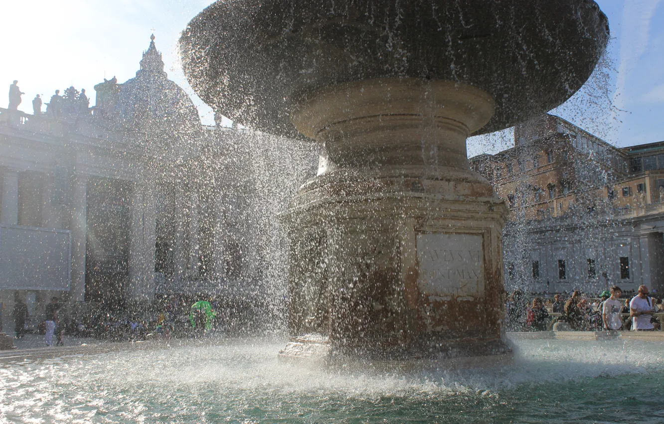 Photo wallpaper water, area, Rome, fountain, The Vatican, Pressure