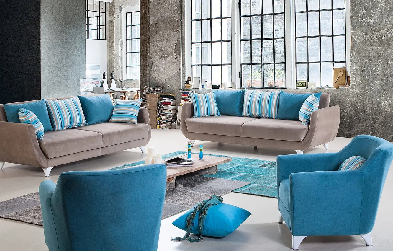 Photo wallpaper design, style, room, interior, living room, upholstered furniture