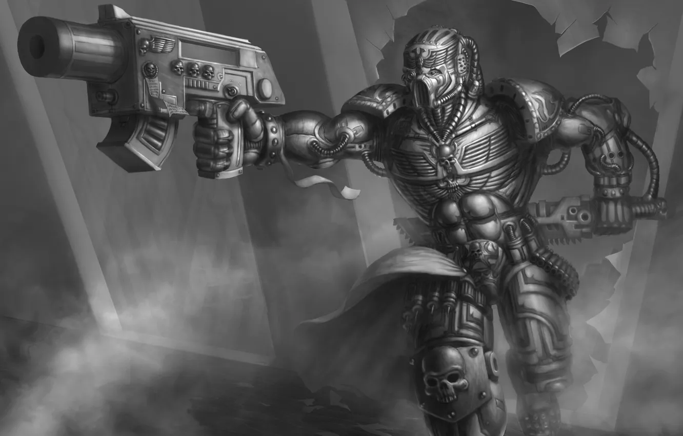 Photo wallpaper warhammer 40k, bolter, assasin, imperium, chainsword, listenerk