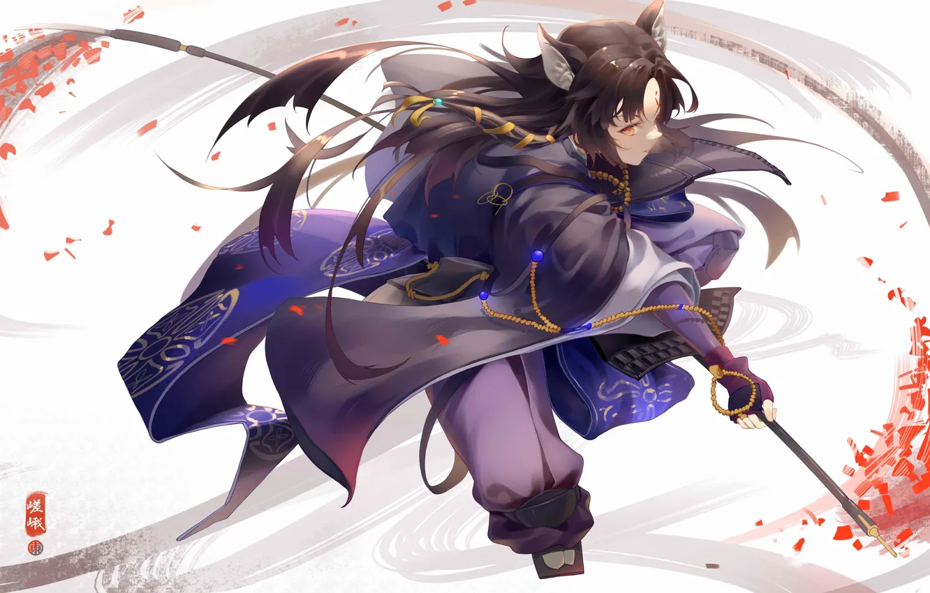 Photo wallpaper girl, the game, game, anime, Saga, Arknights, Tower Defense, Tactical role-playing game