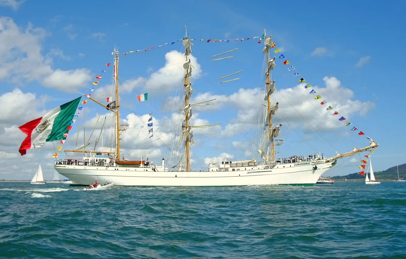 Photo wallpaper sailboat, The Navy of Mexico, training, ARM Cuauhtémoc