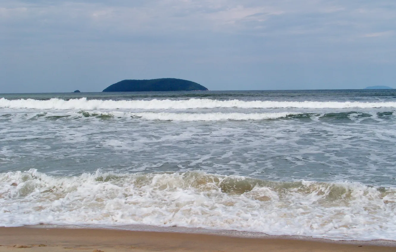 Photo wallpaper island, Brazil, Ubatuba, Estaleiro Beach