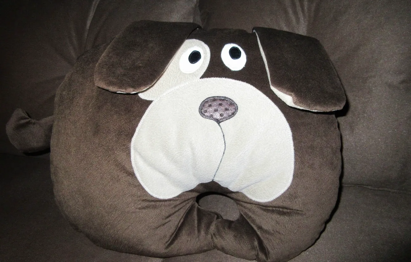 Photo wallpaper toy, dog, pillow, Meduzanol ©