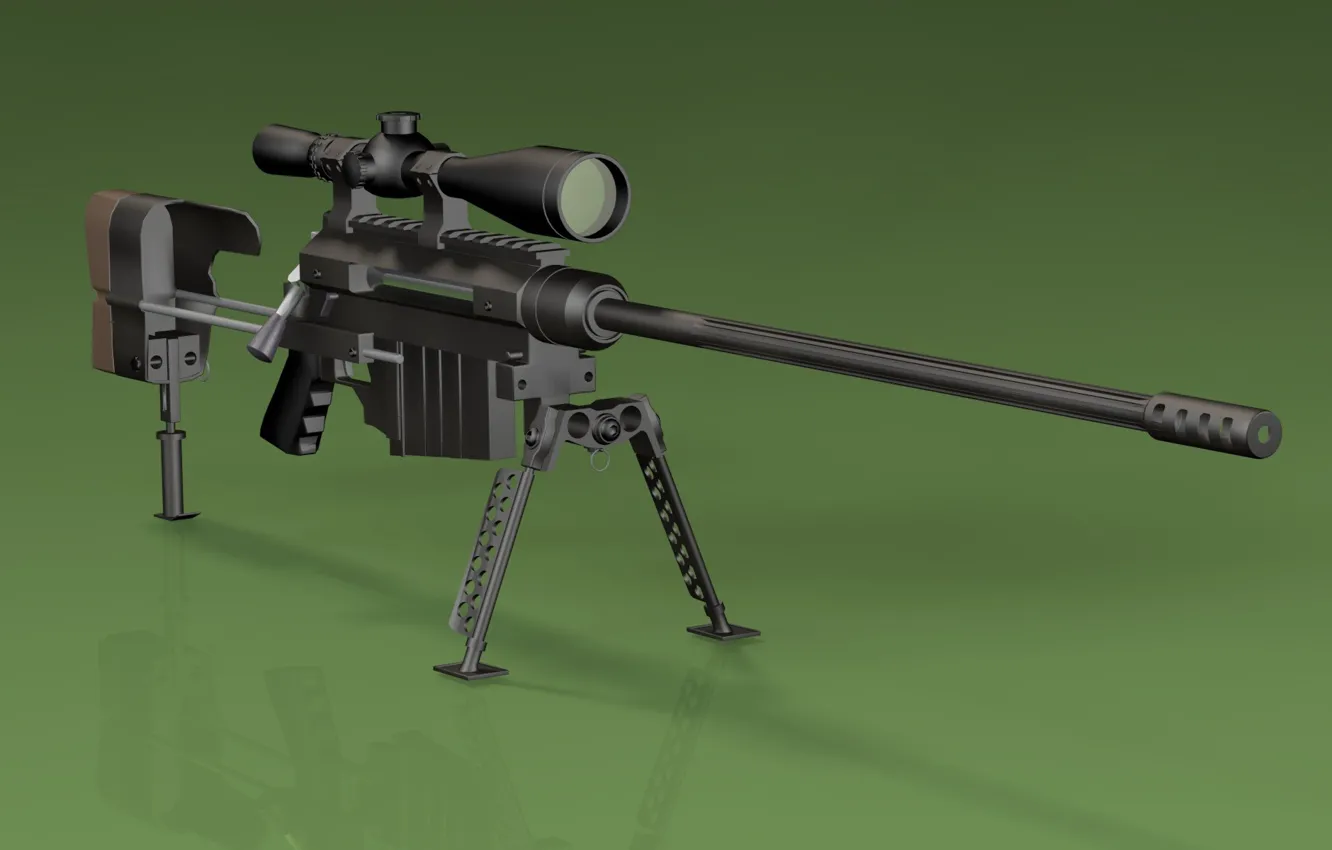 Photo wallpaper green, gun, weapon, sniper, rifle, .50, M96 Windrunner M96, Windrunner M96 Sniper Rifle