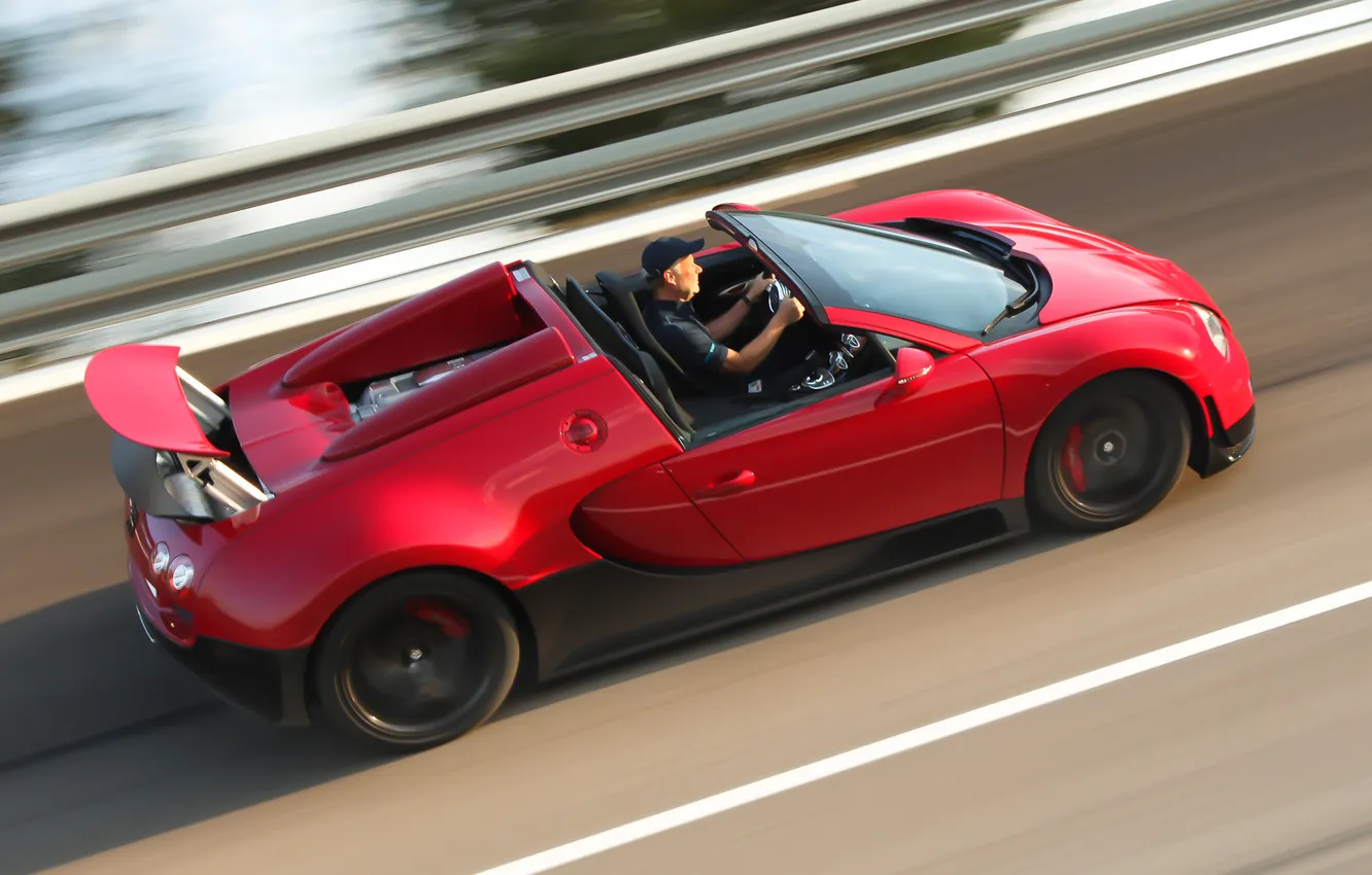 Photo wallpaper Roadster, supercar, Bugatti Veyron, Bugatti, hypercar, Grand Sport, Vitesse