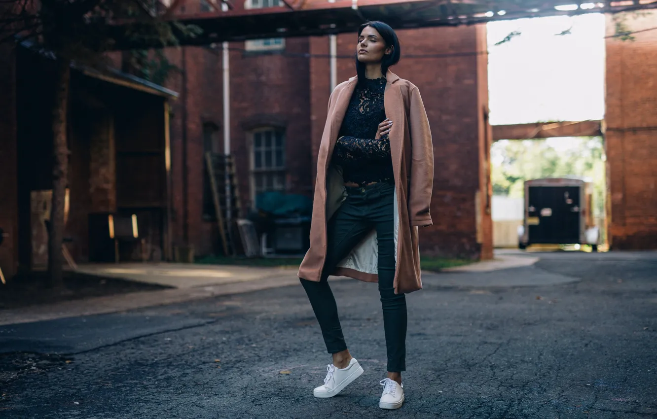 Photo wallpaper style, model, yard, Cecille