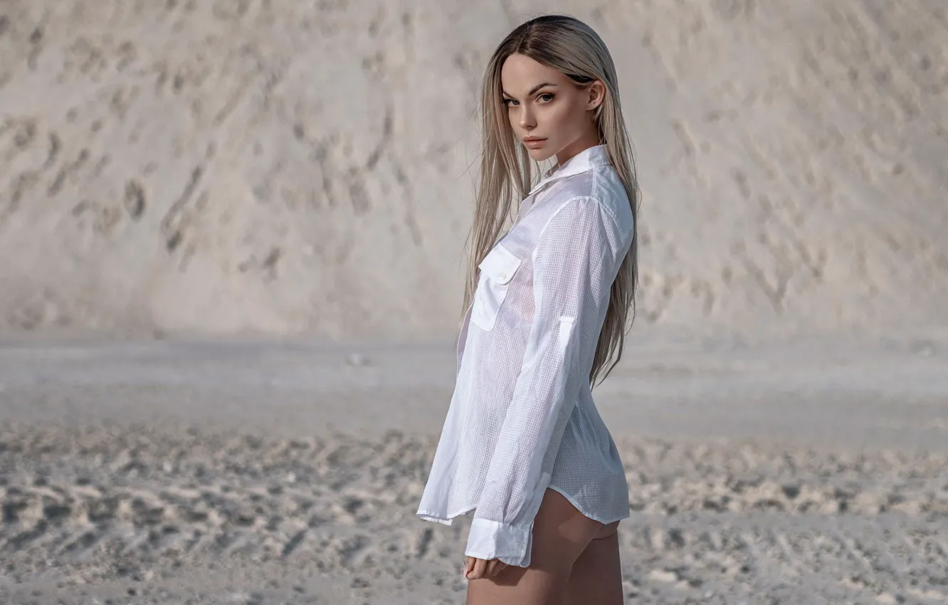 Photo wallpaper look, girl, model, shirt, FlashnModels, Sheila Meyhoff