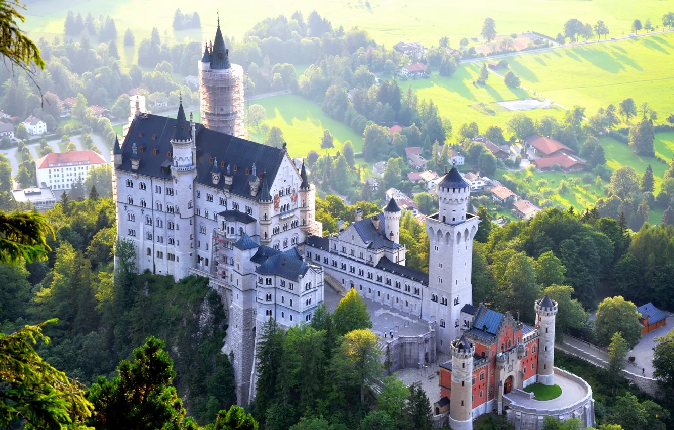 Photo wallpaper castle, Germany, Bavaria, Germany, Bayern, Feet
