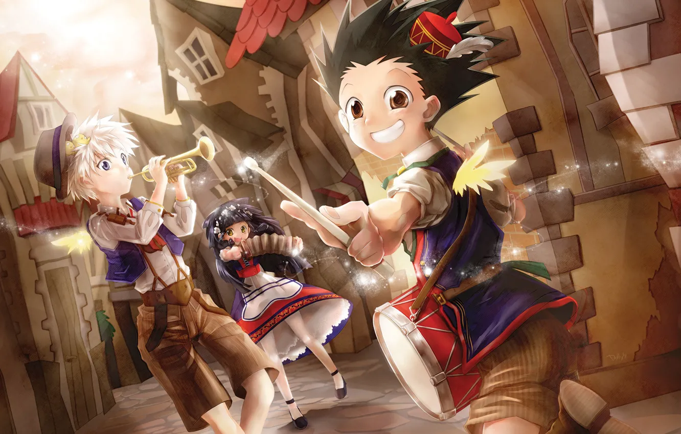 Photo wallpaper children, anime, art, Hunter x Hunter, Gon, Killua, Hunter x Hunter