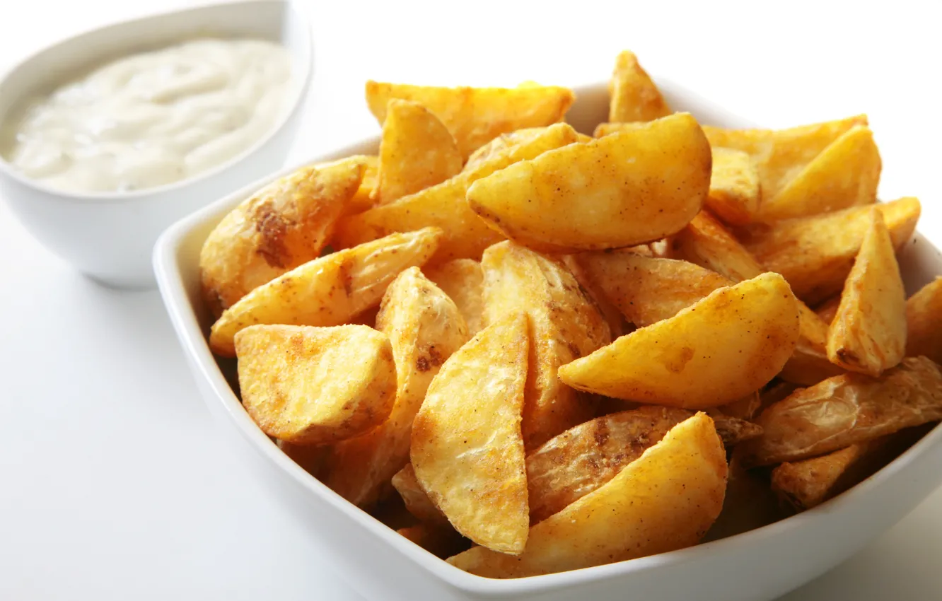 Photo wallpaper potatoes, fried, salt