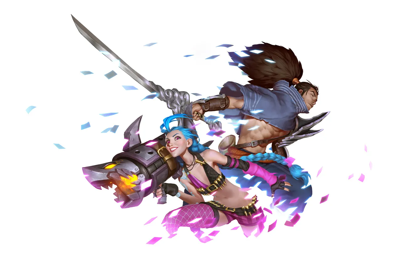 Photo wallpaper Jinx, Yasuo, Legends of Runeterra