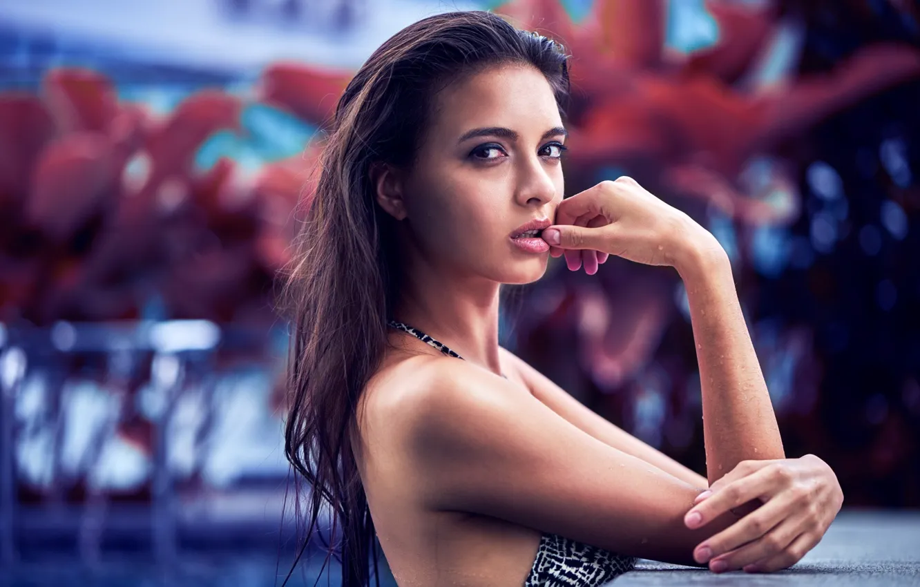 Photo wallpaper look, pose, model, hands