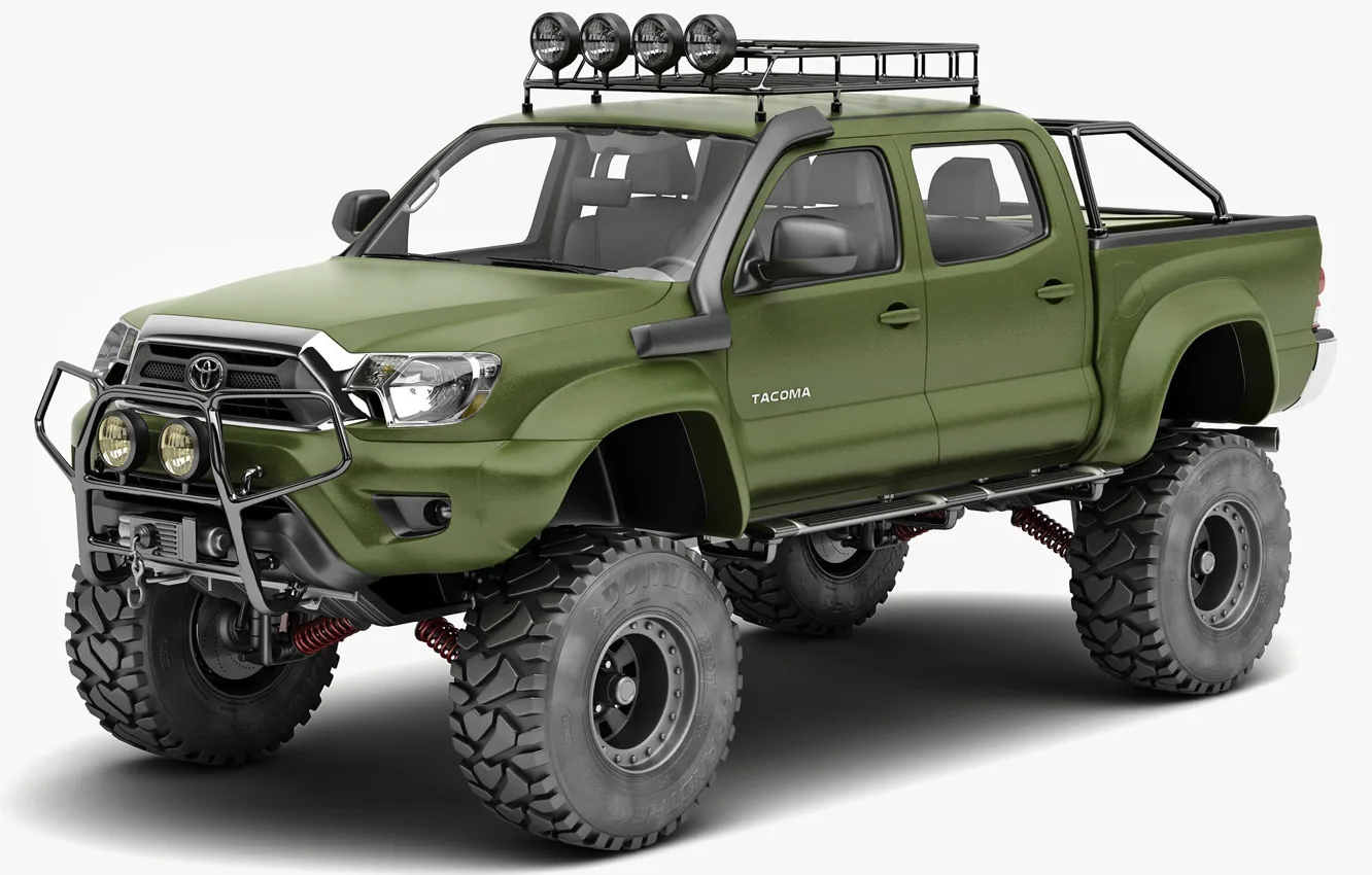 Photo wallpaper Green, 4x4, Special Edition, PickUp, Toyota Tacoma