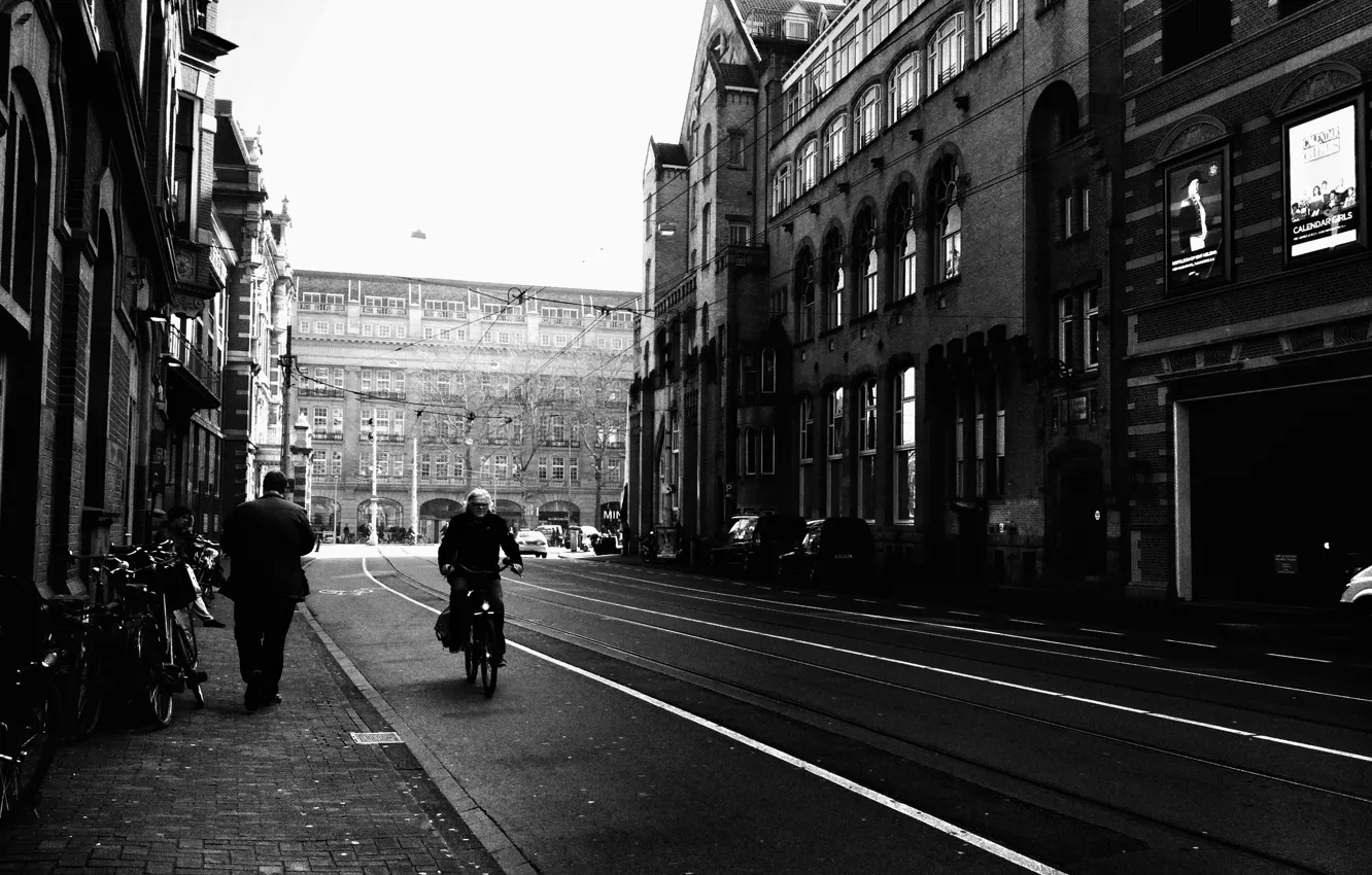 Photo wallpaper city, Amsterdam, street, Lijnbaansgracht, Leidseplein