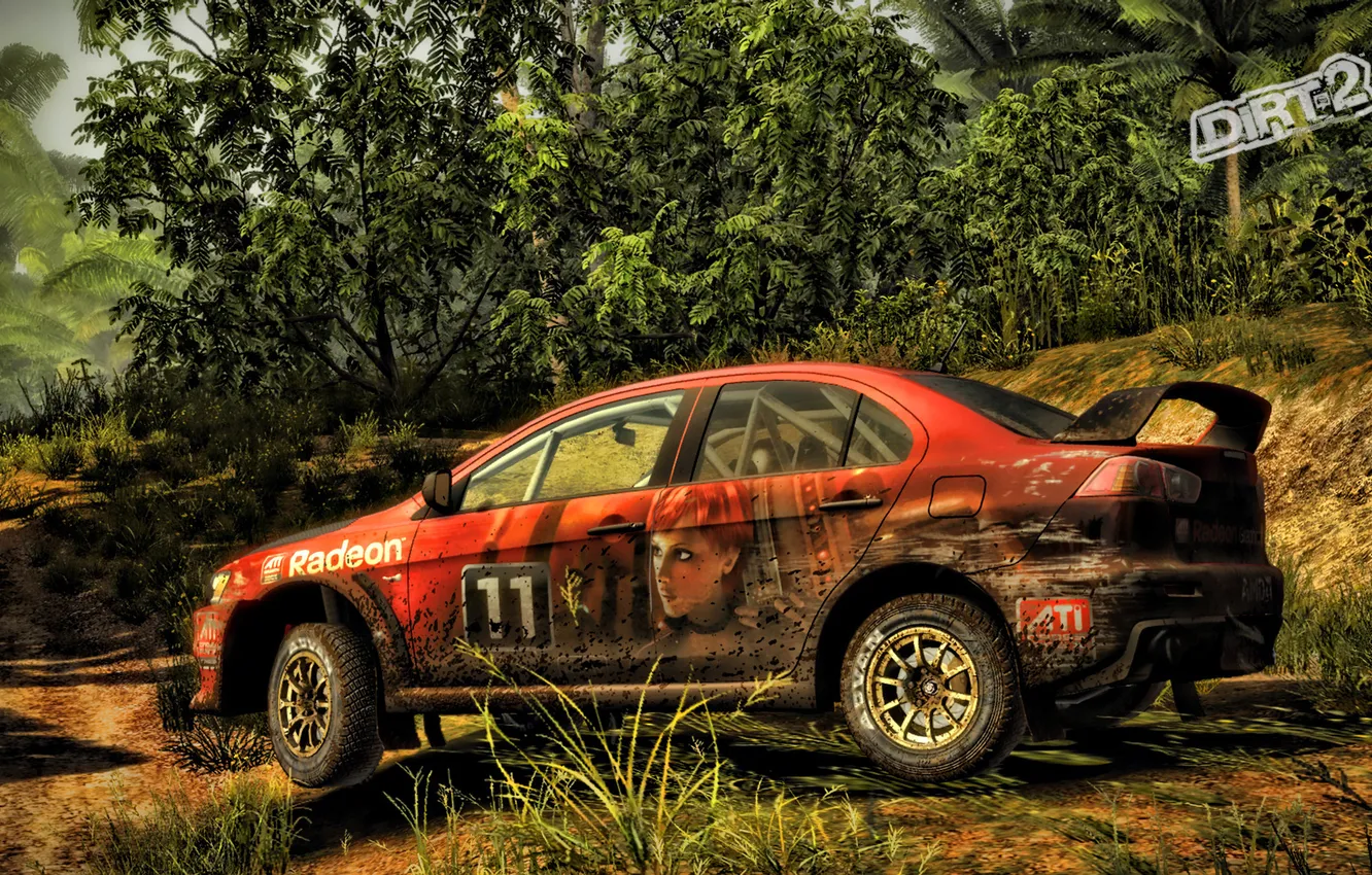 Photo wallpaper race, dirt, jungle, dirt2